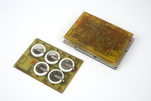 Main PCB (right) and battery board
