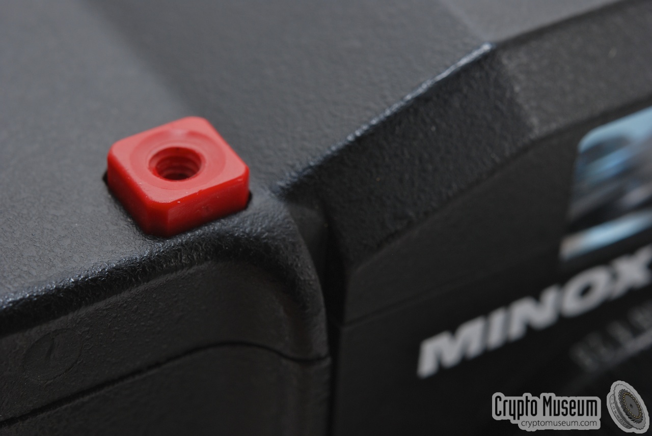 The typical red shutter release button