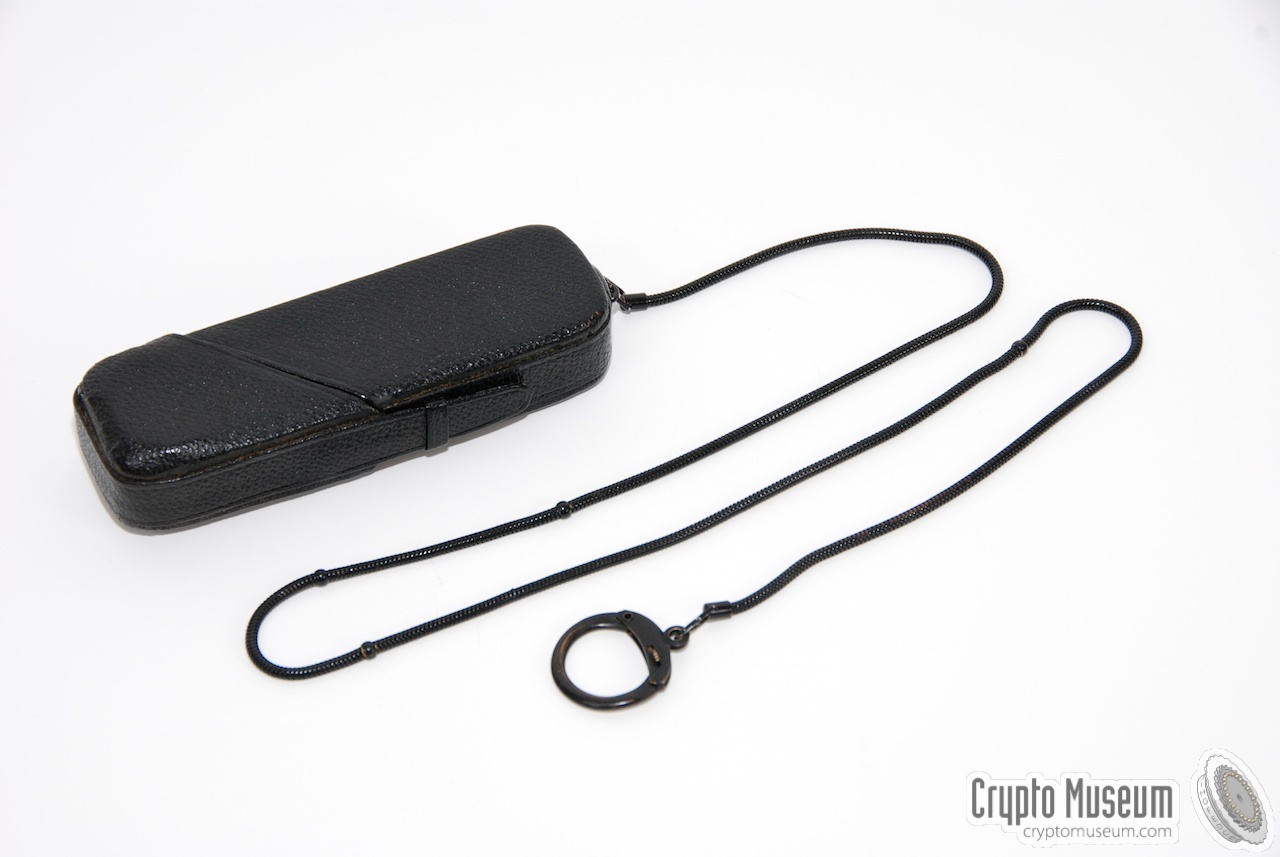 Black Minox-B in leather pouch