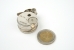 About the size of a 2 Euro coin