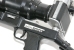 Close-up of the pistol grip. The trigger is used as shutter release.