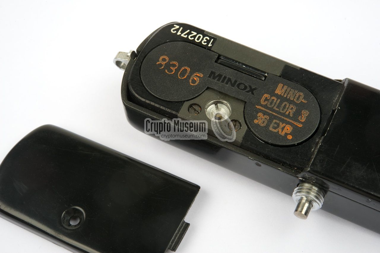 Minox film cartridge mounted inside the Tochka-58M