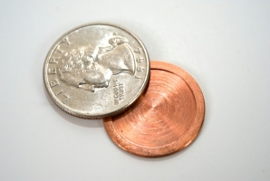 Hollow coin (opened)