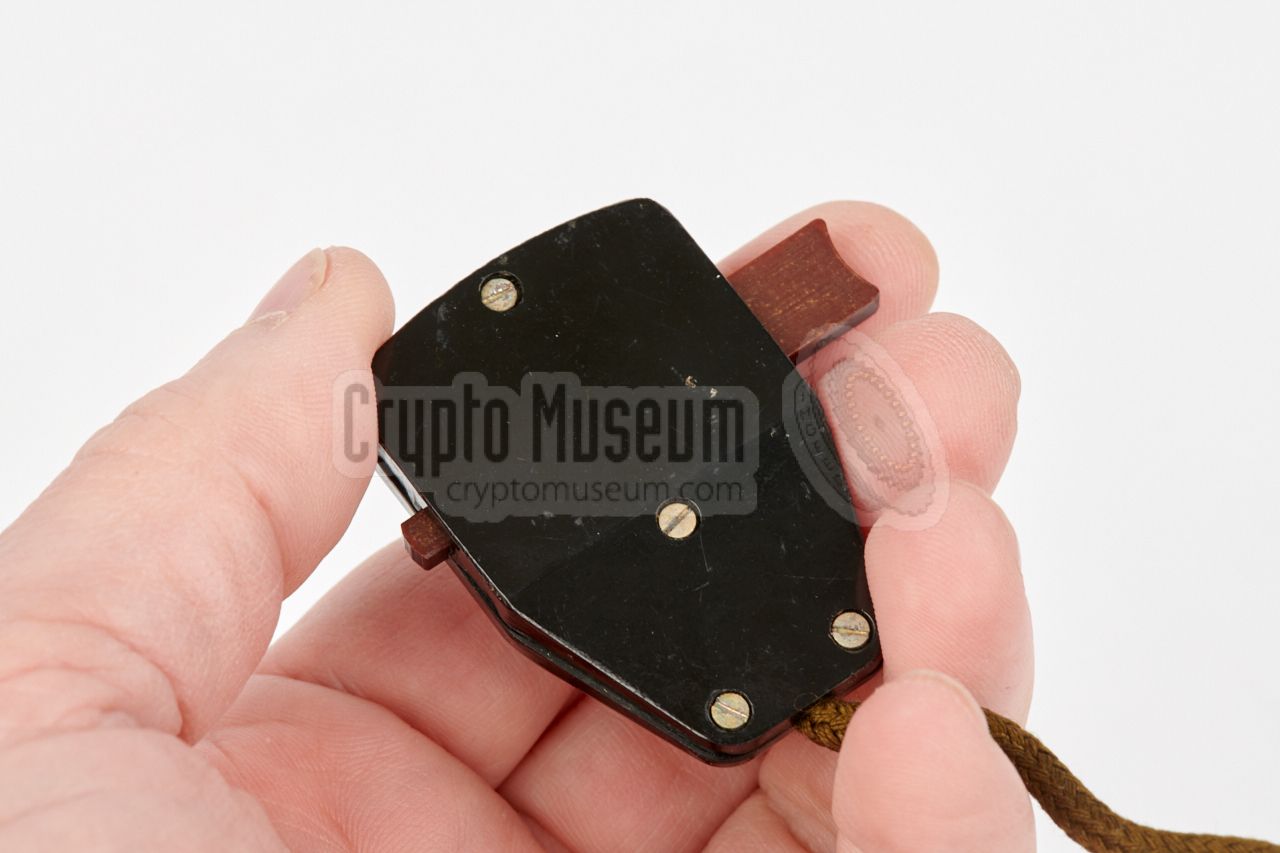 The remote control unit held in the hand