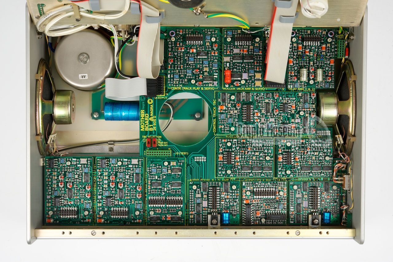 Bottom section of the PS-1, with power supply unit, mother board and many electronic modules