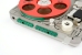 Green plastic sockets at the left side of the Nagra SN