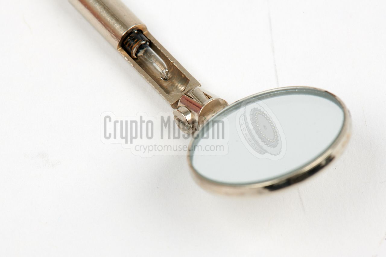 Mirror with light bulb