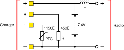 Internal circuit of the AK160 S1400 R battery