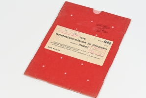 Envelope with pink documents