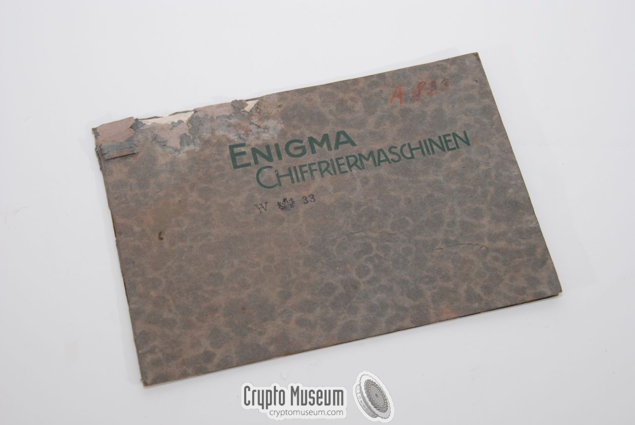 Cover of the Enigma instruction booklet