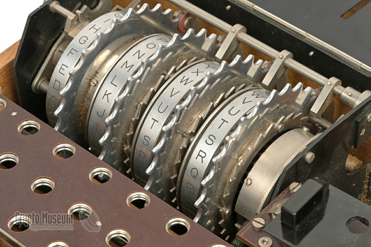 Reflector (UKW) and three cipher rotors