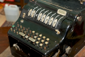 View of the controls of the Enigma H29 with serial number H-221