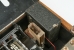 Close-up of the narrow battery box and the 4V socket