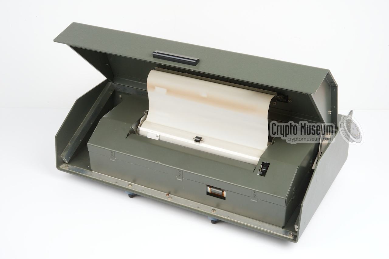 Pape printer with its cover open