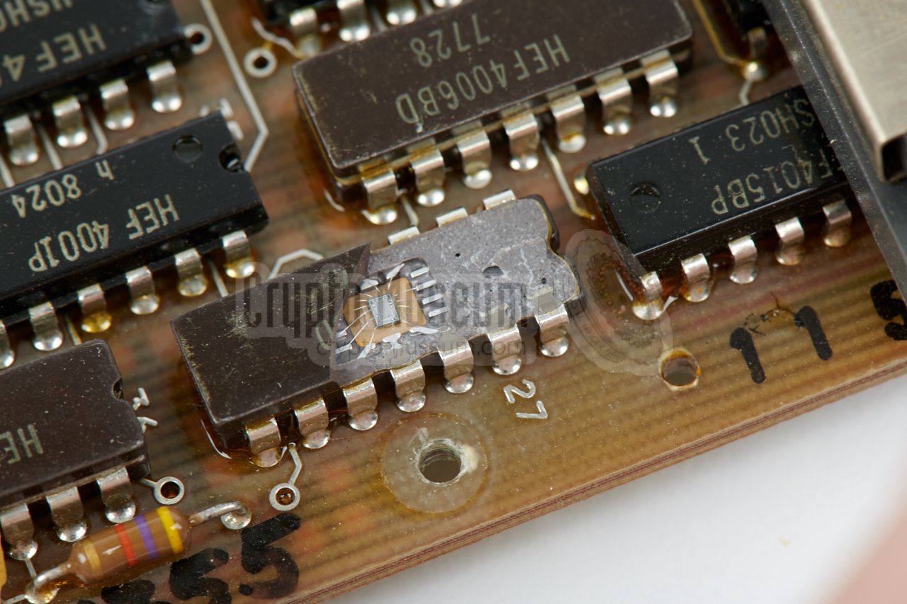 Damaged chip on the display/interface board