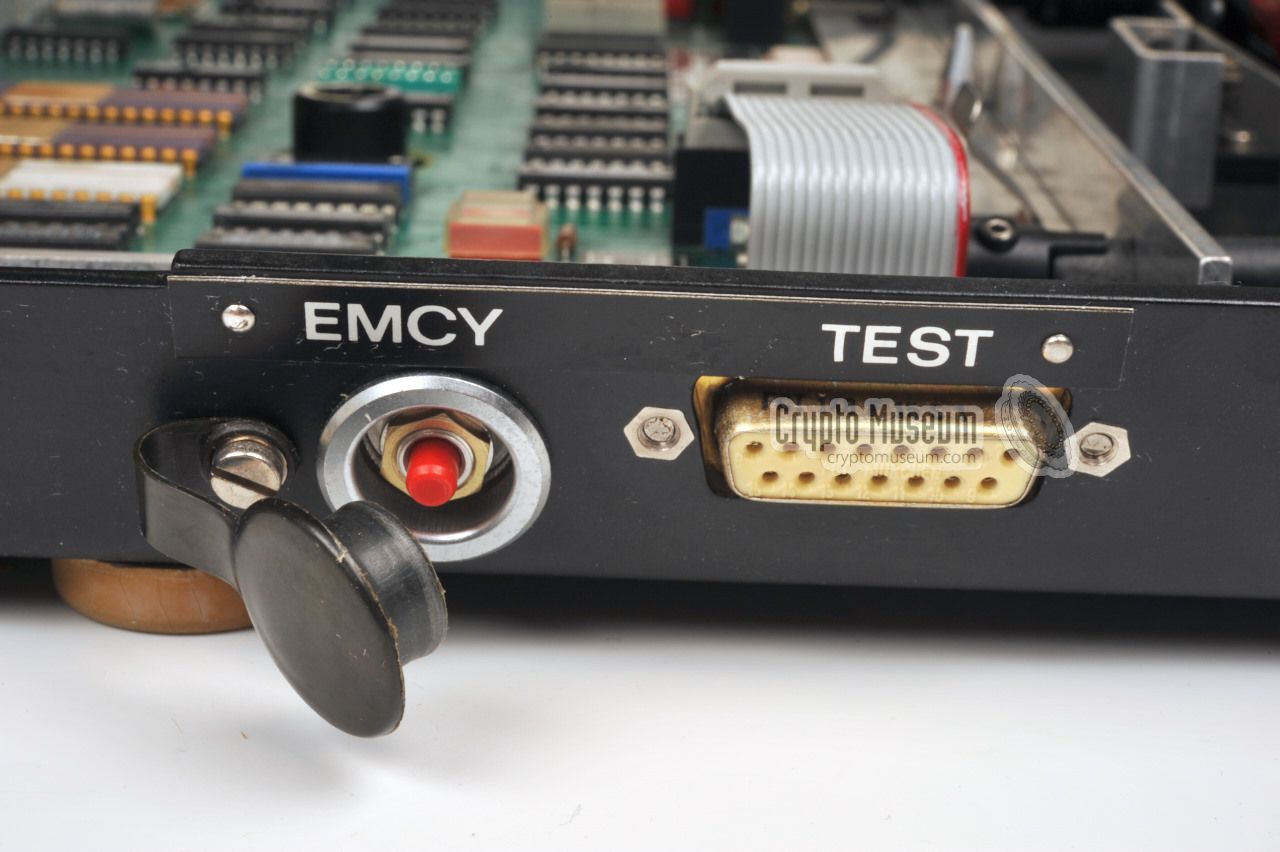 Test connector and zeroize button
