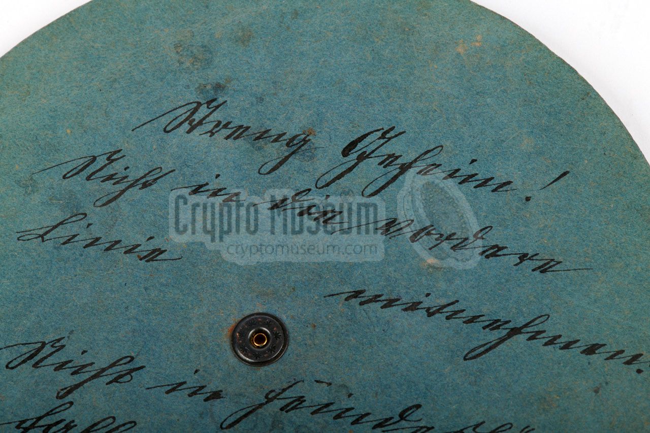 Text written at the rear side