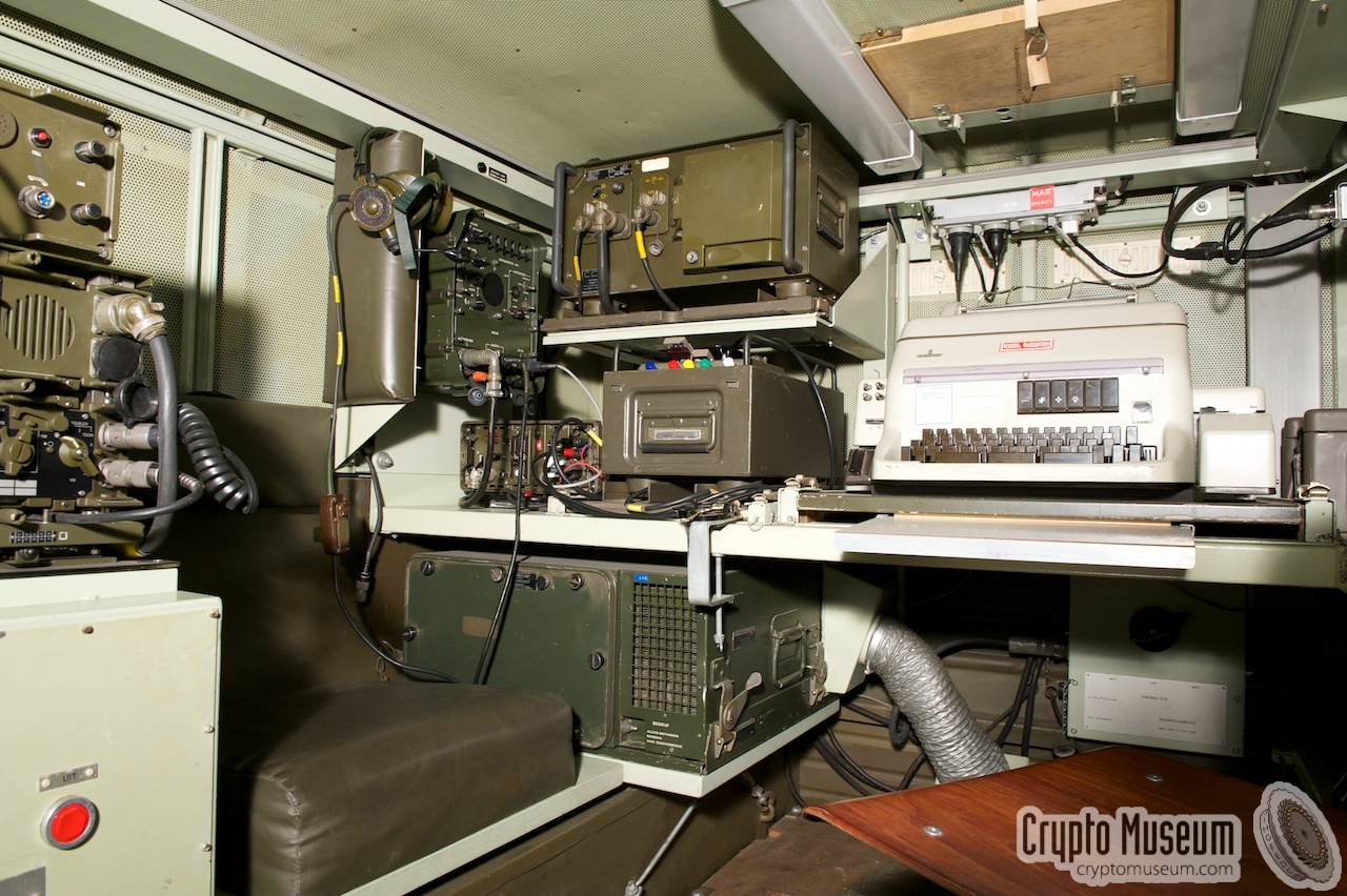 The interior of a typical HF/VHF radio van