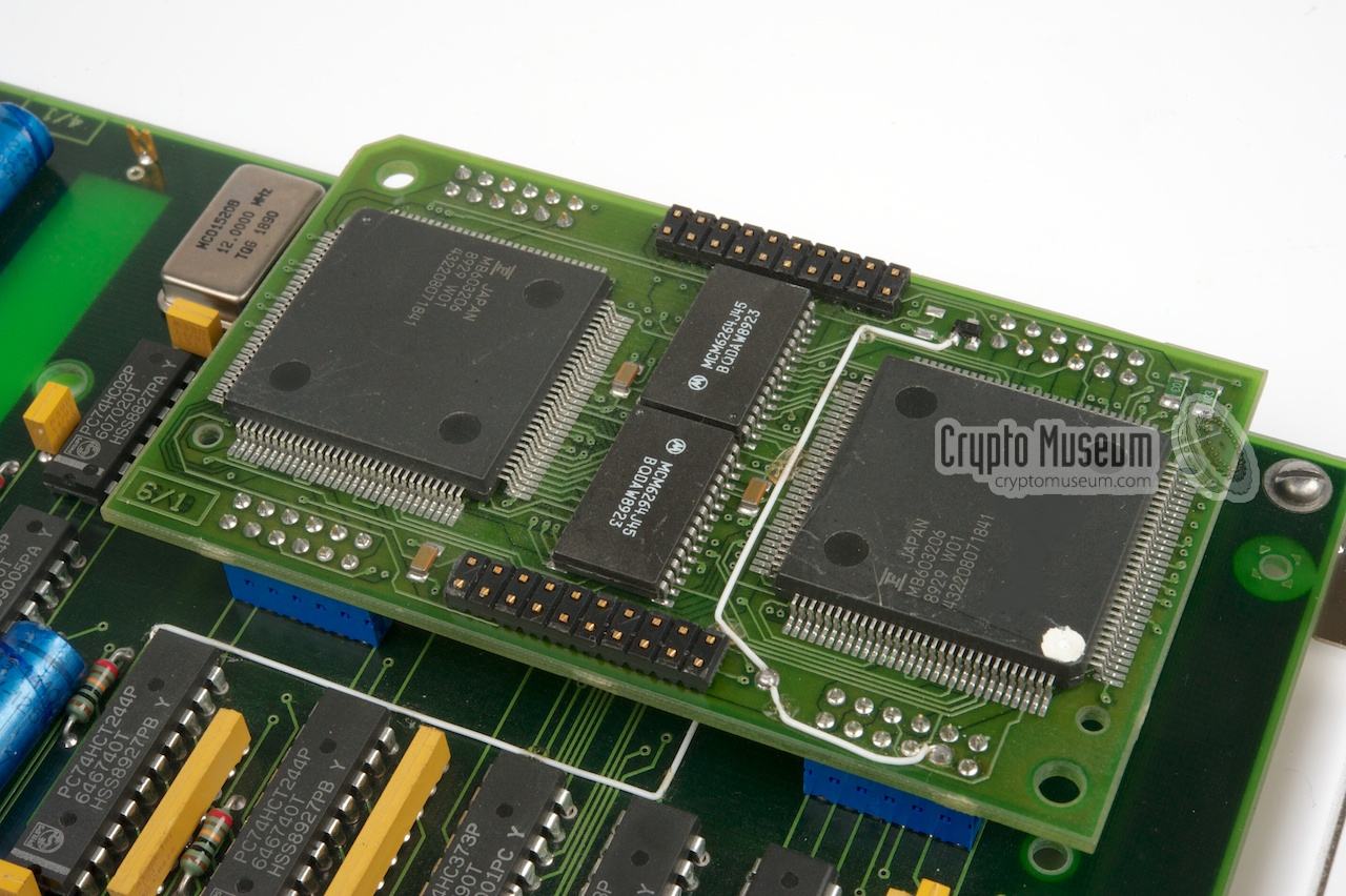 Close-up of the crypto heart on top of the ISA expansion card