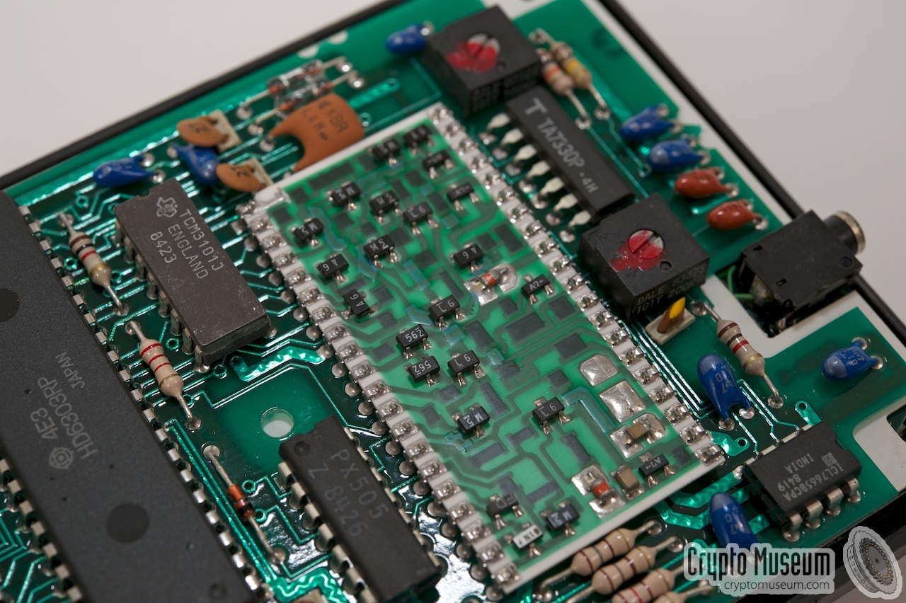 Close-up of a pre-assembled mini circuit (tick film)