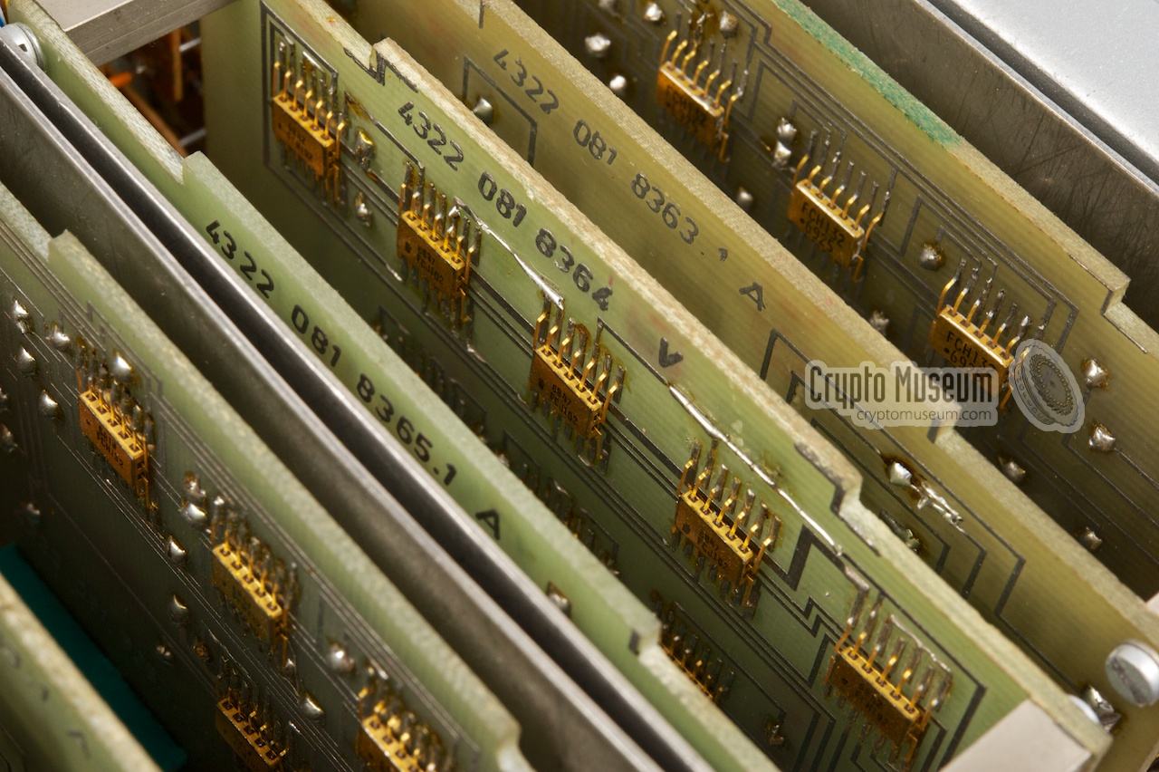 Close-up of the logic boards