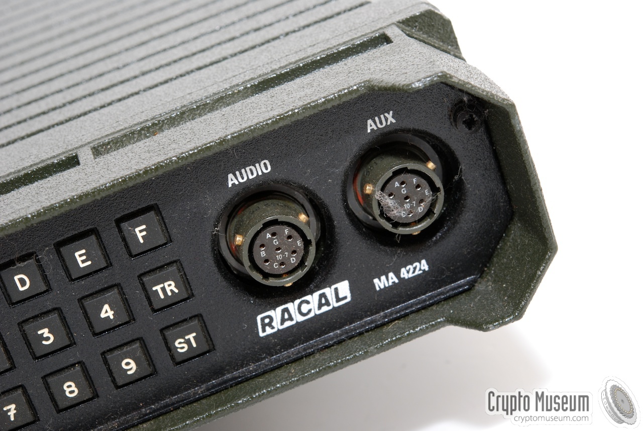 Close-up of the audio connectors