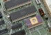 Close-p of the processor, the Static RAM controller and the EPROM