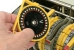 Stator removed from the machine, showing wiring core 'V'