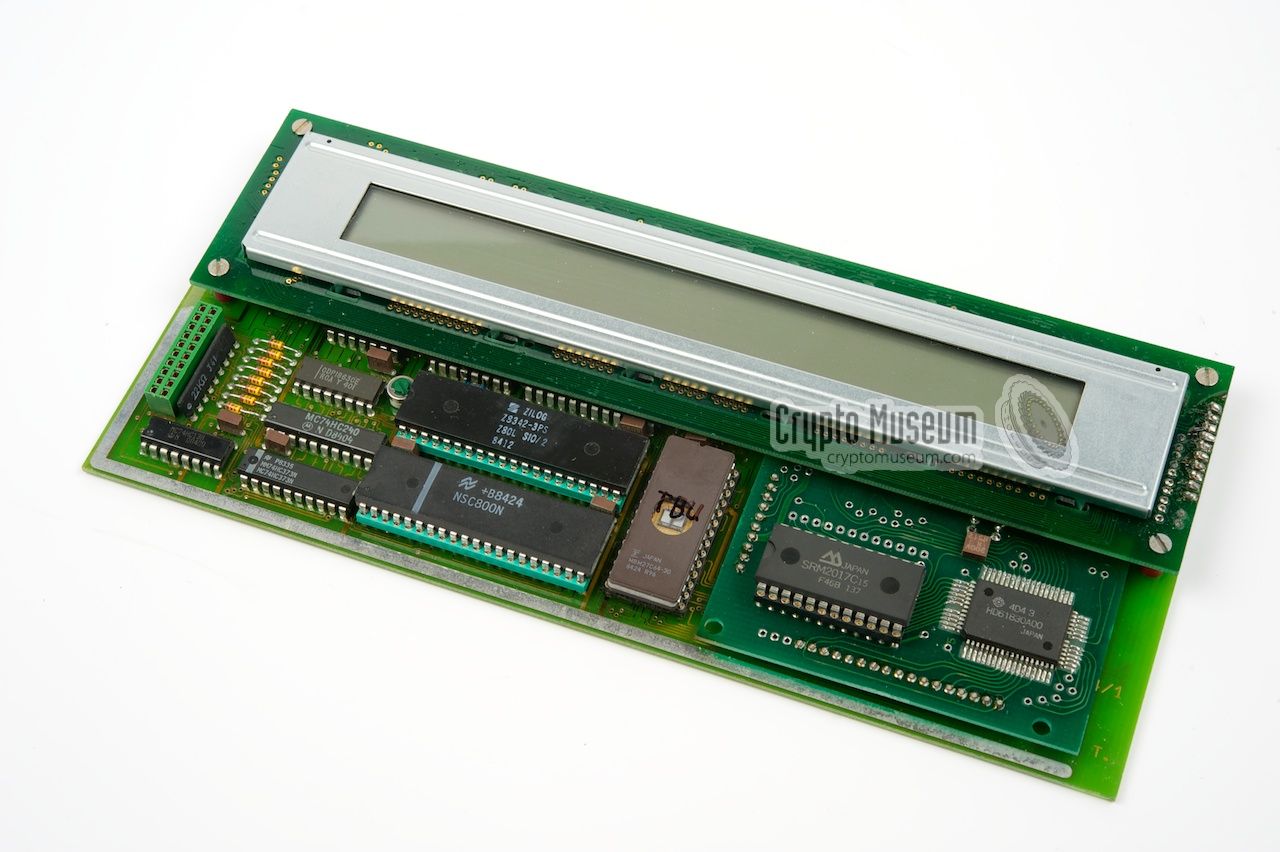 Crypto PCB (marked TBU 994/1) with Hitachi display