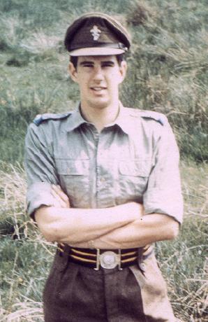 2Lt John Bowen (G8DET), REME at Arbofield, Berks in 1960. Photograph taken by Pauline Bowen.