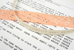 The ciphertext message and key tape provided by Richard Girling, along with the decrypted ouput.