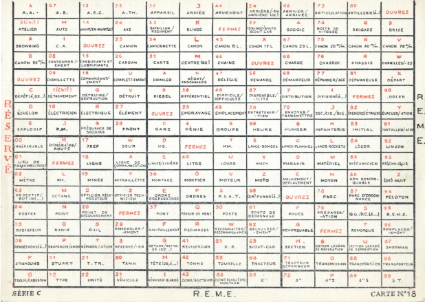 Belgian Slidex card number 18. Click for a close-up.
