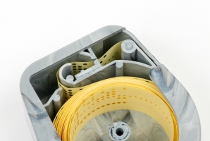 Grey key tape canister detail (cut-away)