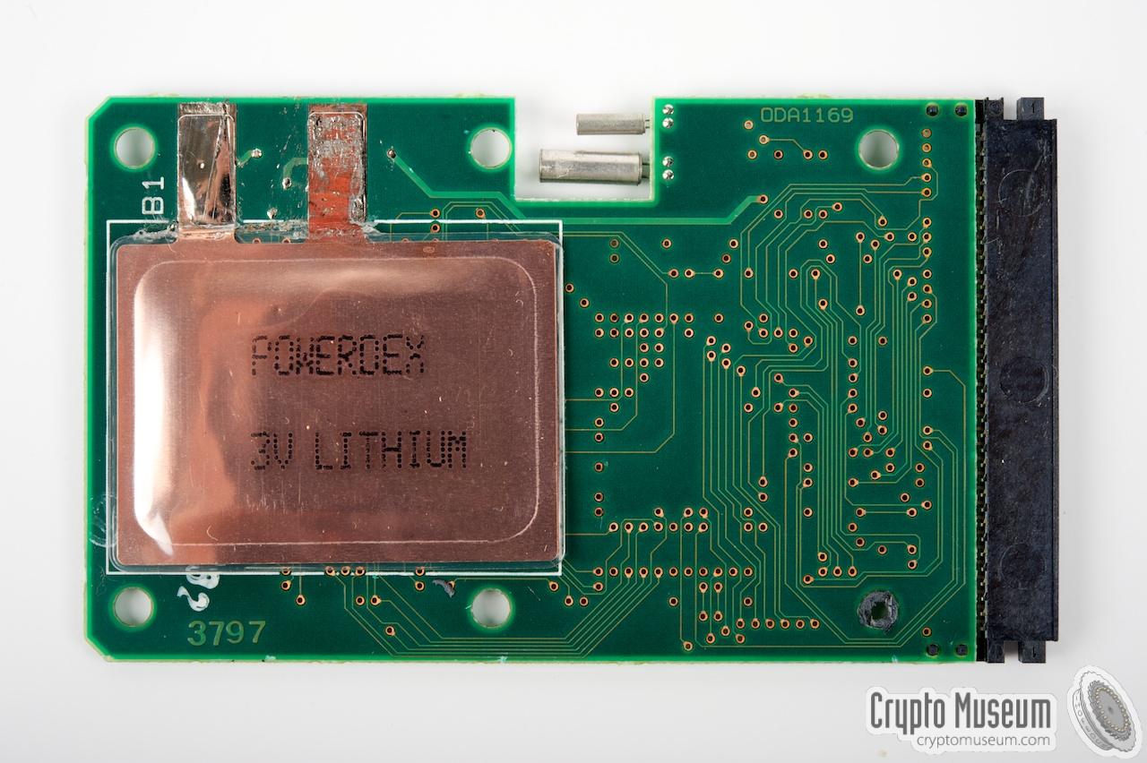 Rear view of the PCB, showing the 3V Lithium battery with a life-span of 7 years.
