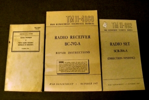 Three different manuals for the BC-792-A. Photograph kindly provided by Richard Brisson [5].