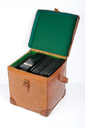 GPO receiver, frequency coils and accessories stored in leather case