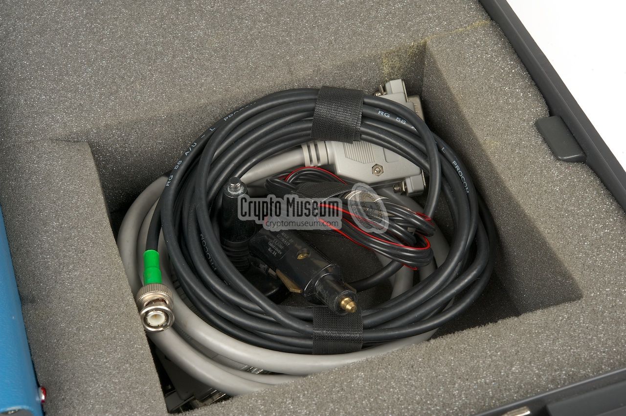 Cables stored inside the briefcase