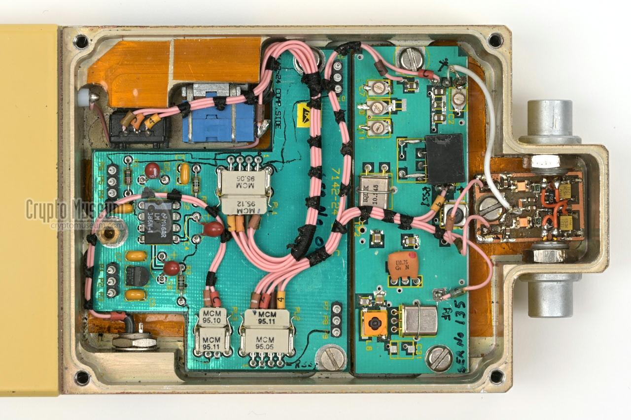 Receiver and detector PCBs (top view)