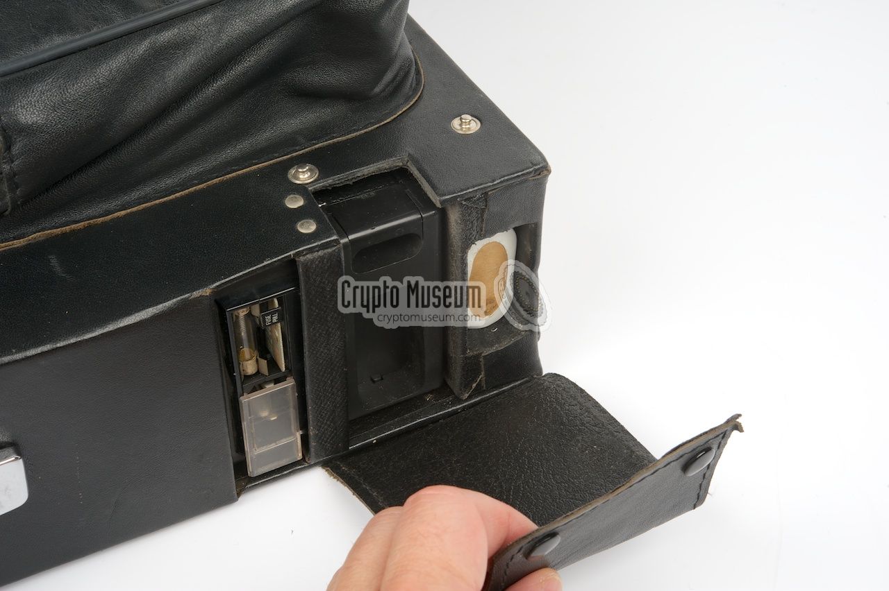 Opening the flap in the carrying case