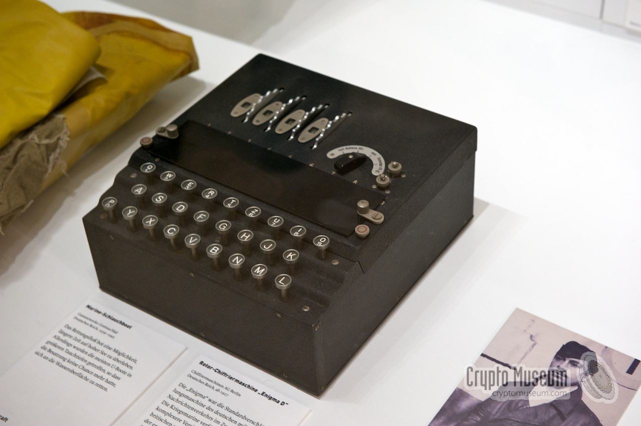 Commercial Enigma machine in the Museum of Military History in Dresden