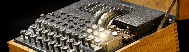 Artistic image of a commercial Enigma machine by Mark Kohn (2013)