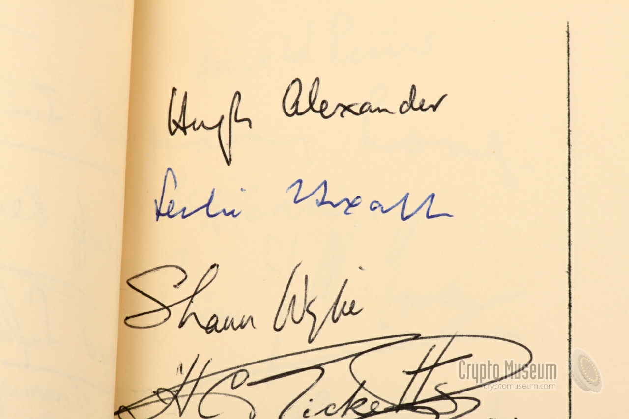 Close-up of signatures