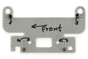 Mark the power switch bracket as shown