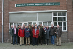 Volunteers of the Signals Corps Museum, in front of their new building in 18 February 2013. Photograph by Ronald van der Eijk.