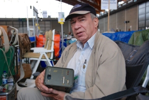 Jim Meyer reunited with 'his' TST-4043 at the Crypto Museum stand at HAM Radio in Friedrichshafen (Germany) in 2013.