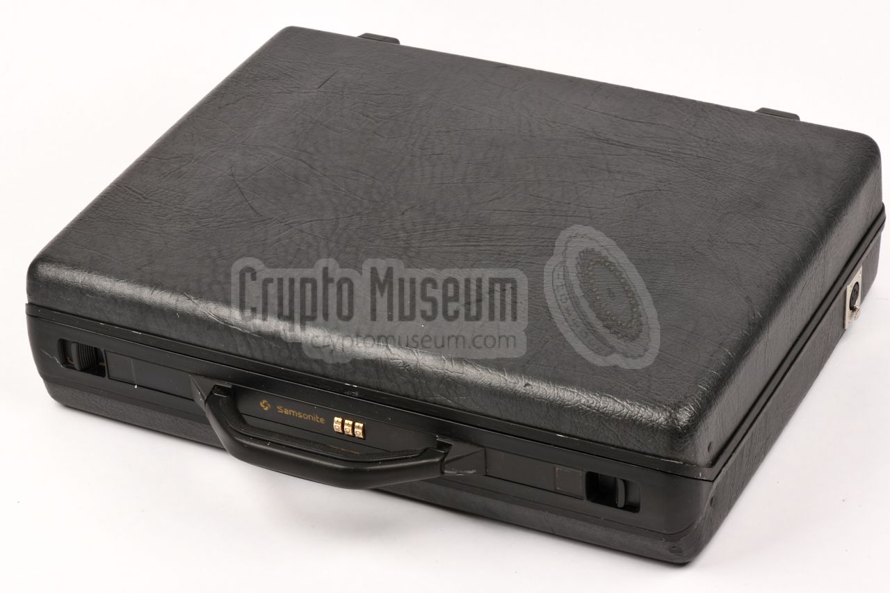 Samsonite briefcase with clandestine Pollux ATF-1 car phone