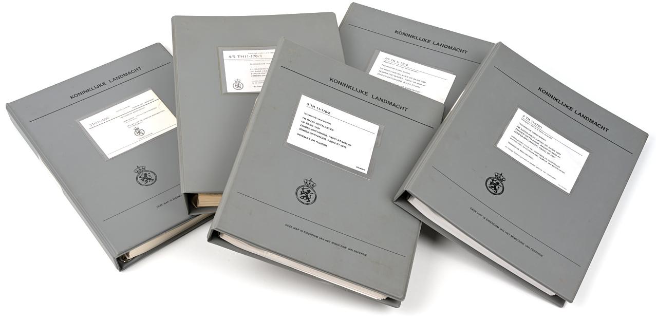 These are the original manuals for the RT-3600. Most of them have a paper cover, which is OK, but others are in a PVC binder, which is not OK. Click here for more information.