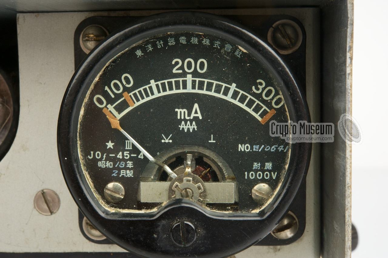 Close-up of the meter