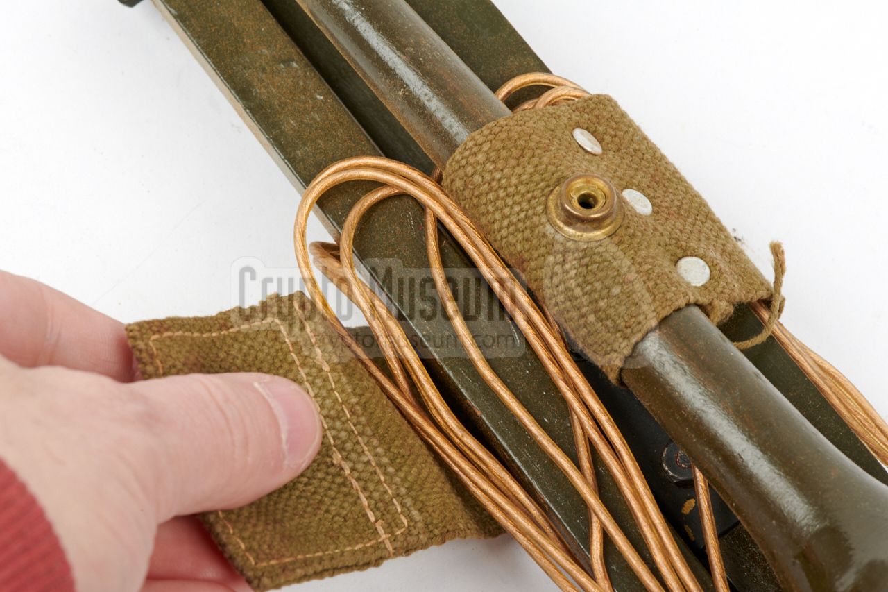 Folded antenna retaining strap