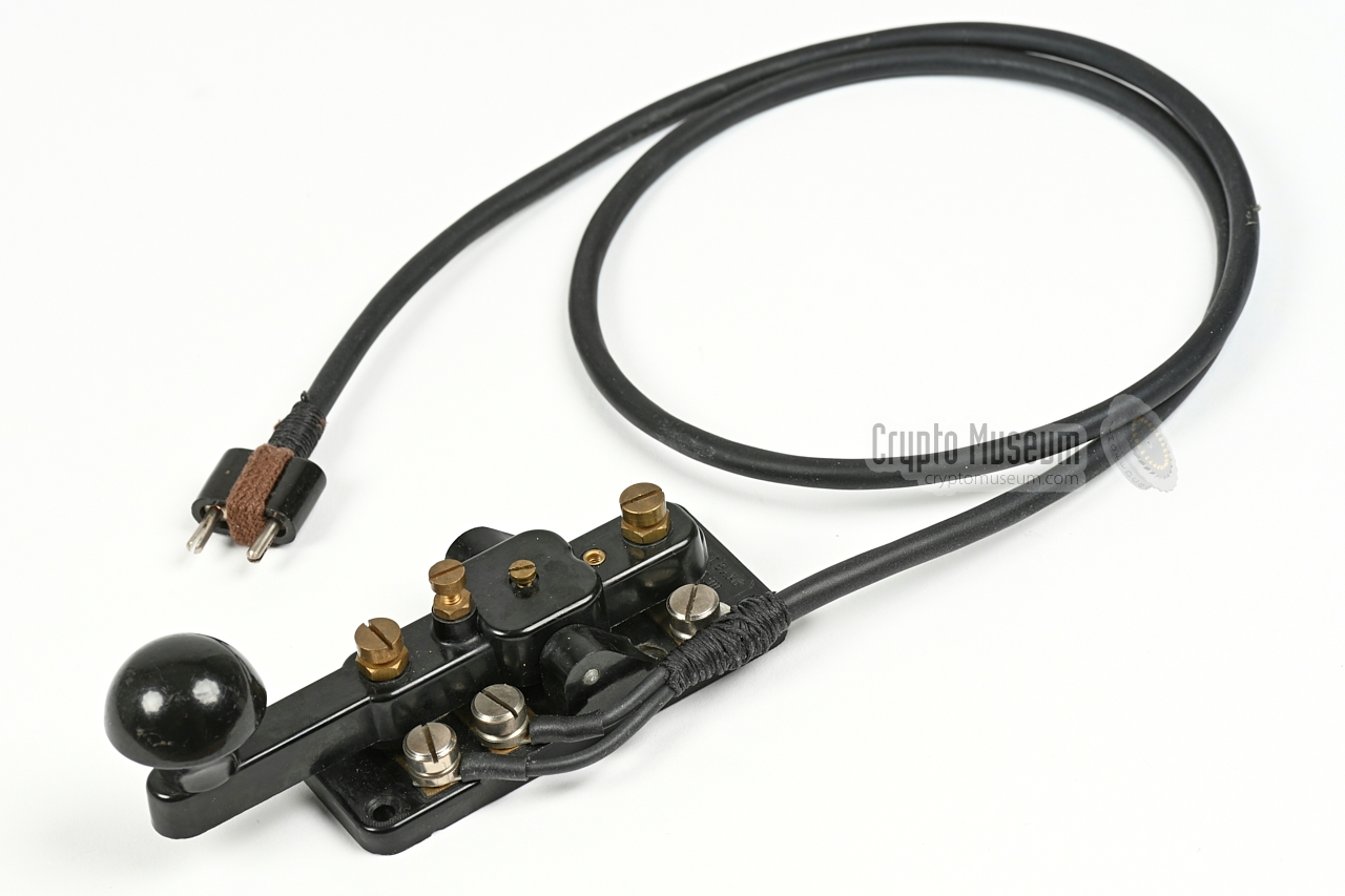 External morse key with rubber cable and connector